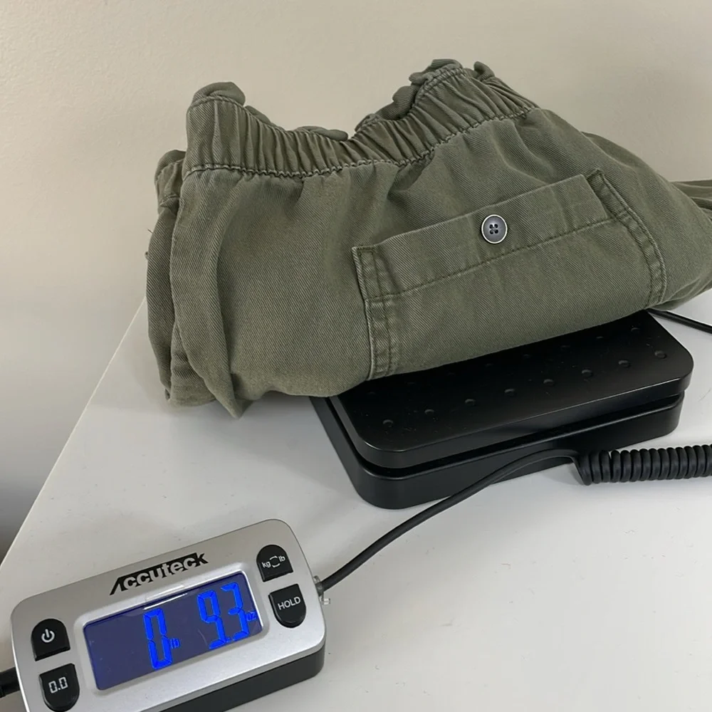 OLD NAVY Women’s Olive Paper Bag Elastic Waist Button Pockets LG Shorts‎ Casual - Picture 11 of 11